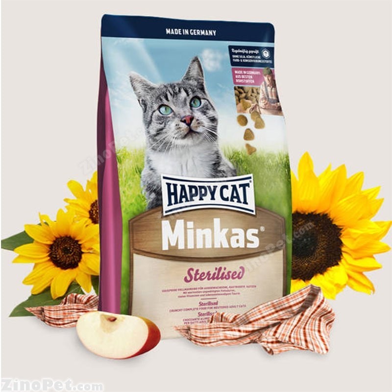 غذای خشک گربه های عقیم شده مینکاس هپی کت