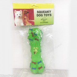 اسباب بازی سگ استخوانی جویدنی پلاستیکی صدا دار سبز